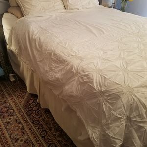 100% WHT Cotton Queen Duvet Set